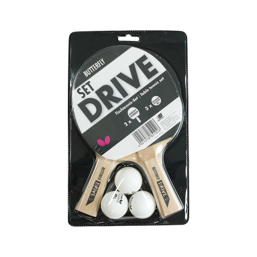 Butterfly 85102S Drive 2 Raket + 3 Top Masa Tenisi Raketi Seti