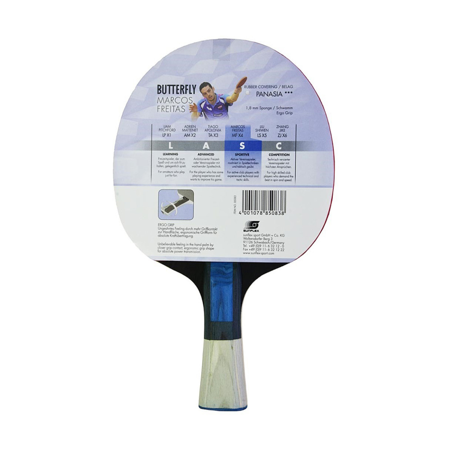 Butterfly Marcos Freitas MFX4 Masa Tenisi Raketi