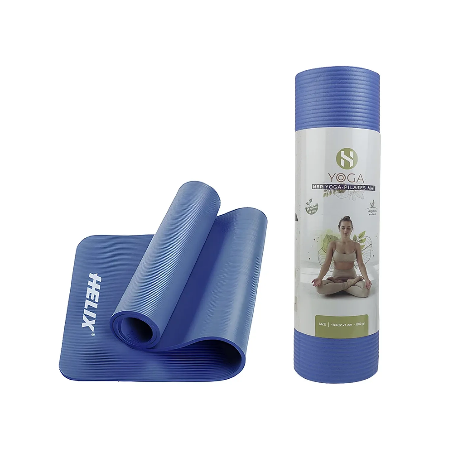 Helix Yoga Matı NBR 10mm - Mavi