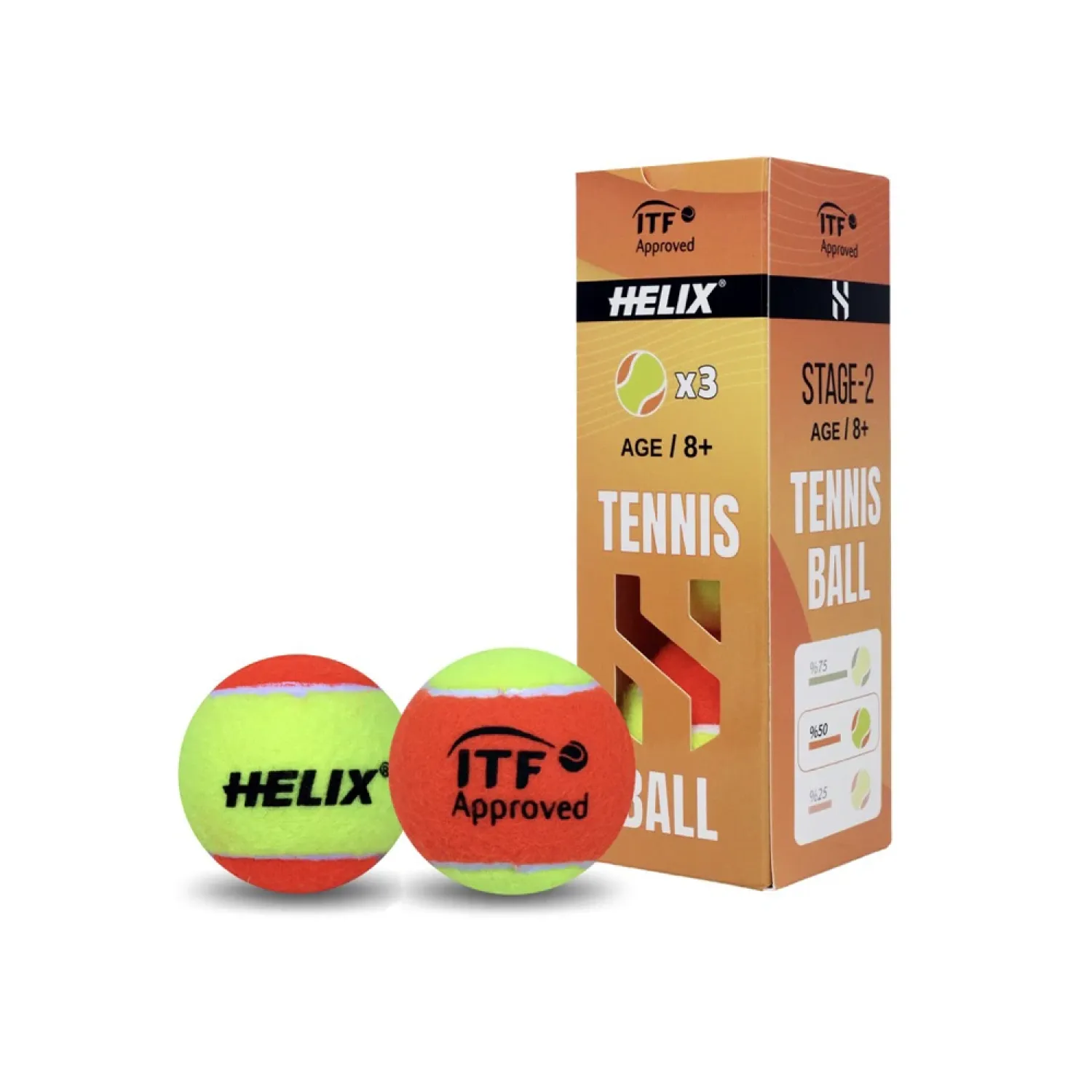 Helix 8+ Yaş ITF Onaylı Tenis Topu